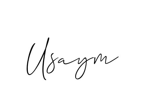 Make a beautiful signature design for name Usaym. Use this online signature maker to create a handwritten signature for free. Usaym signature style 2 images and pictures png