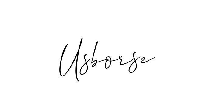if you are searching for the best signature style for your name Usborse. so please give up your signature search. here we have designed multiple signature styles  using Allison_Script. Usborse signature style 2 images and pictures png