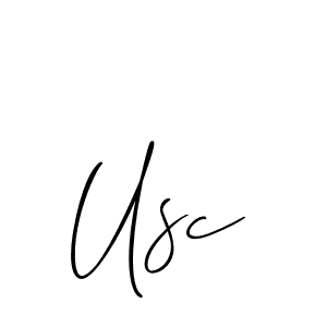 Also we have Usc name is the best signature style. Create professional handwritten signature collection using Allison_Script autograph style. Usc signature style 2 images and pictures png