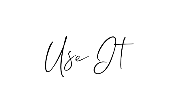 Allison_Script is a professional signature style that is perfect for those who want to add a touch of class to their signature. It is also a great choice for those who want to make their signature more unique. Get Use It name to fancy signature for free. Use It signature style 2 images and pictures png
