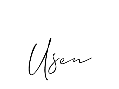 if you are searching for the best signature style for your name Usen. so please give up your signature search. here we have designed multiple signature styles  using Allison_Script. Usen signature style 2 images and pictures png