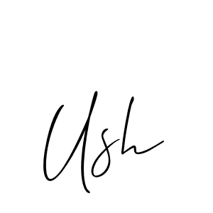 Design your own signature with our free online signature maker. With this signature software, you can create a handwritten (Allison_Script) signature for name Ush. Ush signature style 2 images and pictures png