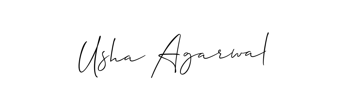 Best and Professional Signature Style for Usha Agarwal. Allison_Script Best Signature Style Collection. Usha Agarwal signature style 2 images and pictures png