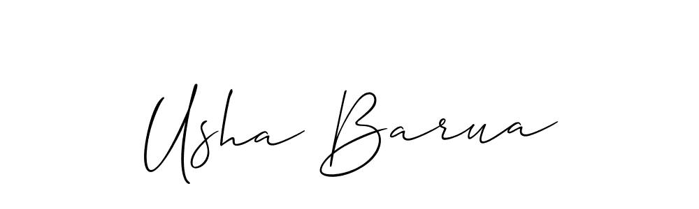 Similarly Allison_Script is the best handwritten signature design. Signature creator online .You can use it as an online autograph creator for name Usha Barua. Usha Barua signature style 2 images and pictures png