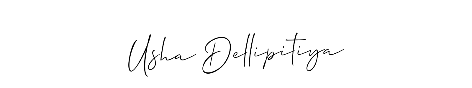 How to make Usha Dellipitiya signature? Allison_Script is a professional autograph style. Create handwritten signature for Usha Dellipitiya name. Usha Dellipitiya signature style 2 images and pictures png