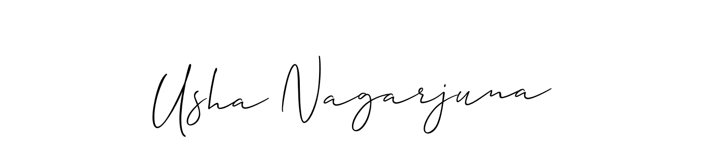 How to make Usha Nagarjuna signature? Allison_Script is a professional autograph style. Create handwritten signature for Usha Nagarjuna name. Usha Nagarjuna signature style 2 images and pictures png