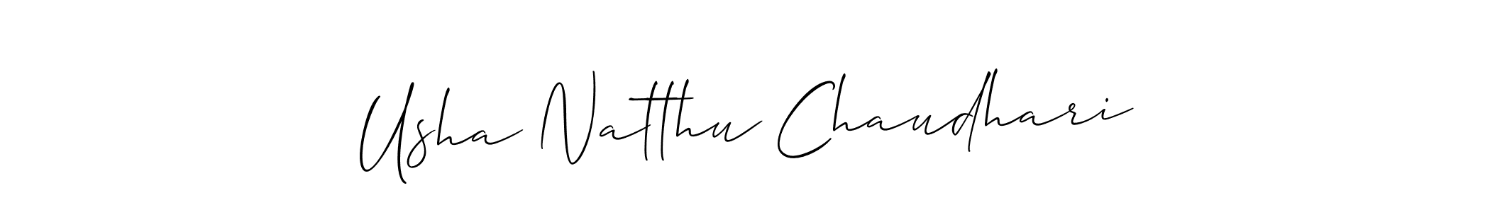 Best and Professional Signature Style for Usha Natthu Chaudhari. Allison_Script Best Signature Style Collection. Usha Natthu Chaudhari signature style 2 images and pictures png