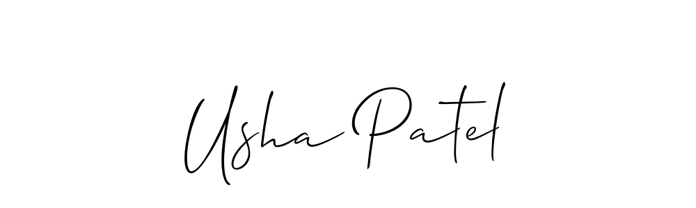 How to Draw Usha Patel signature style? Allison_Script is a latest design signature styles for name Usha Patel. Usha Patel signature style 2 images and pictures png