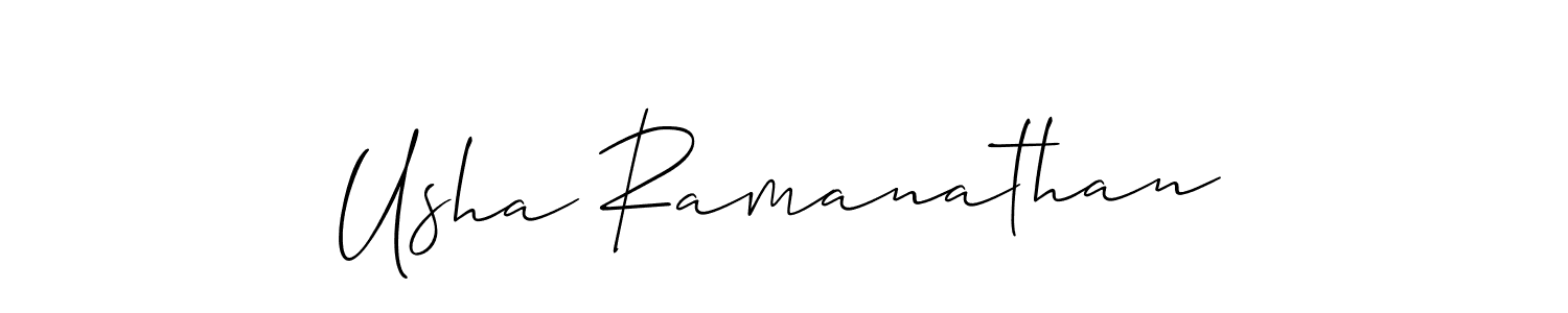 Best and Professional Signature Style for Usha Ramanathan. Allison_Script Best Signature Style Collection. Usha Ramanathan signature style 2 images and pictures png