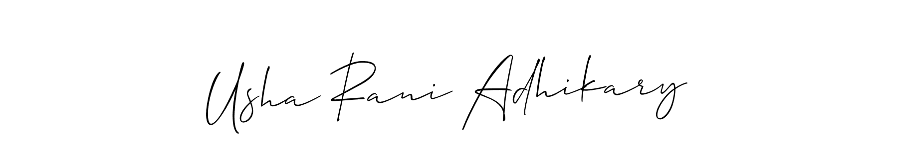 You should practise on your own different ways (Allison_Script) to write your name (Usha Rani Adhikary) in signature. don't let someone else do it for you. Usha Rani Adhikary signature style 2 images and pictures png