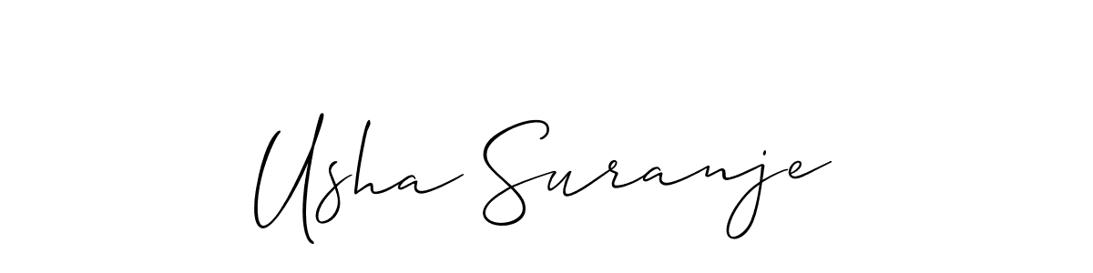 Use a signature maker to create a handwritten signature online. With this signature software, you can design (Allison_Script) your own signature for name Usha Suranje. Usha Suranje signature style 2 images and pictures png