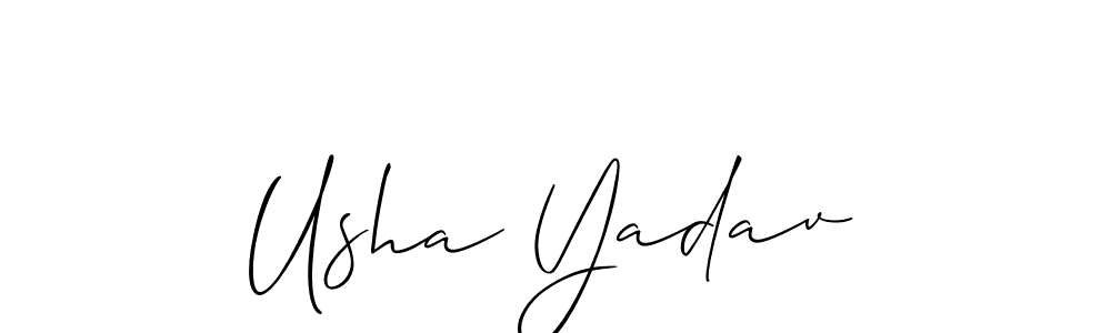 How to Draw Usha Yadav signature style? Allison_Script is a latest design signature styles for name Usha Yadav. Usha Yadav signature style 2 images and pictures png