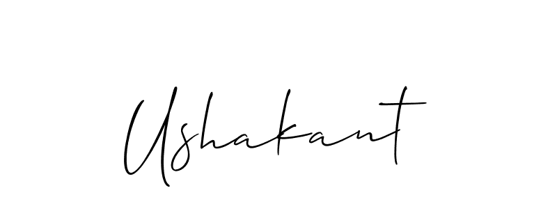It looks lik you need a new signature style for name Ushakant. Design unique handwritten (Allison_Script) signature with our free signature maker in just a few clicks. Ushakant signature style 2 images and pictures png