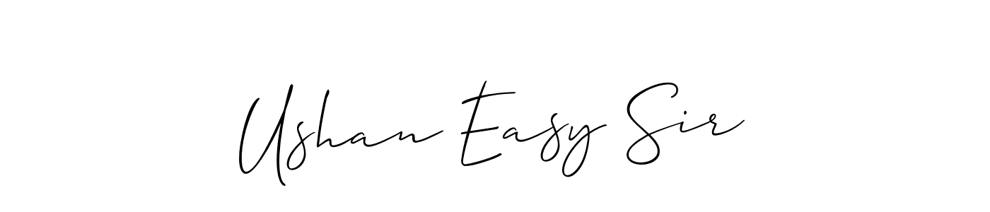 Also we have Ushan Easy Sir name is the best signature style. Create professional handwritten signature collection using Allison_Script autograph style. Ushan Easy Sir signature style 2 images and pictures png