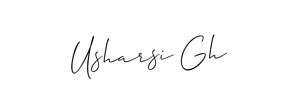 Once you've used our free online signature maker to create your best signature Allison_Script style, it's time to enjoy all of the benefits that Usharsi Gh name signing documents. Usharsi Gh signature style 2 images and pictures png