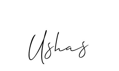 Allison_Script is a professional signature style that is perfect for those who want to add a touch of class to their signature. It is also a great choice for those who want to make their signature more unique. Get Ushas name to fancy signature for free. Ushas signature style 2 images and pictures png