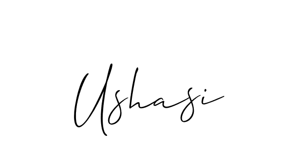 Design your own signature with our free online signature maker. With this signature software, you can create a handwritten (Allison_Script) signature for name Ushasi. Ushasi signature style 2 images and pictures png