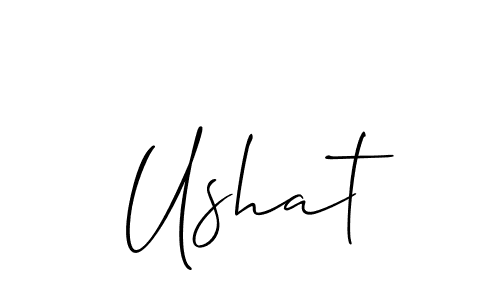 How to make Ushat signature? Allison_Script is a professional autograph style. Create handwritten signature for Ushat name. Ushat signature style 2 images and pictures png