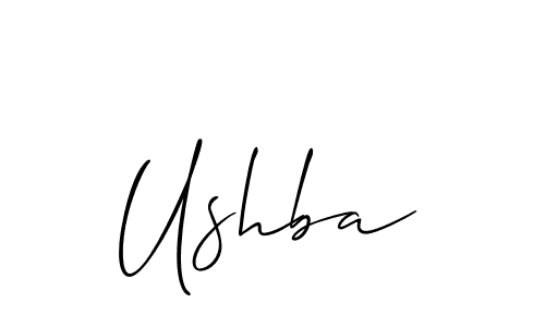 It looks lik you need a new signature style for name Ushba. Design unique handwritten (Allison_Script) signature with our free signature maker in just a few clicks. Ushba signature style 2 images and pictures png