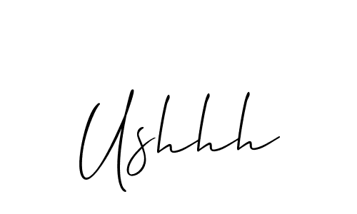 Make a short Ushhh signature style. Manage your documents anywhere anytime using Allison_Script. Create and add eSignatures, submit forms, share and send files easily. Ushhh signature style 2 images and pictures png