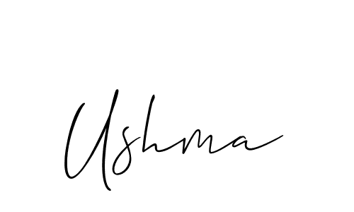 How to make Ushma name signature. Use Allison_Script style for creating short signs online. This is the latest handwritten sign. Ushma signature style 2 images and pictures png