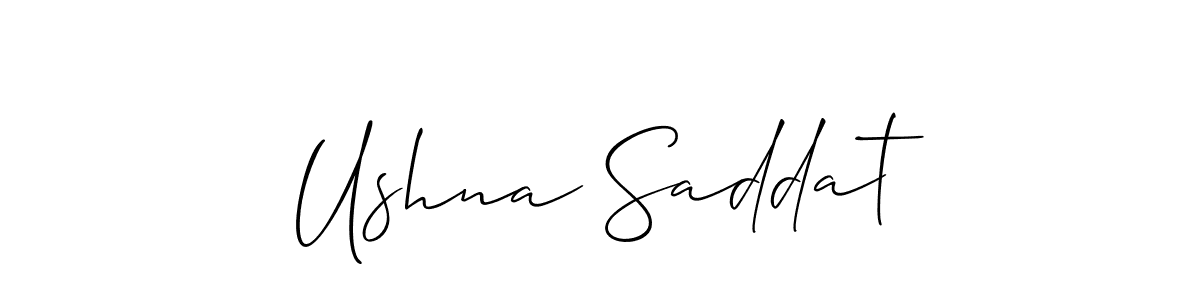 Once you've used our free online signature maker to create your best signature Allison_Script style, it's time to enjoy all of the benefits that Ushna Saddat name signing documents. Ushna Saddat signature style 2 images and pictures png