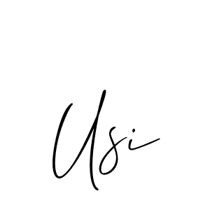 How to Draw Usi signature style? Allison_Script is a latest design signature styles for name Usi. Usi signature style 2 images and pictures png