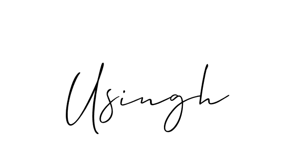 Allison_Script is a professional signature style that is perfect for those who want to add a touch of class to their signature. It is also a great choice for those who want to make their signature more unique. Get Usingh name to fancy signature for free. Usingh signature style 2 images and pictures png
