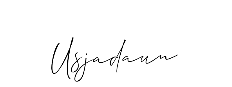 Create a beautiful signature design for name Usjadaun. With this signature (Allison_Script) fonts, you can make a handwritten signature for free. Usjadaun signature style 2 images and pictures png