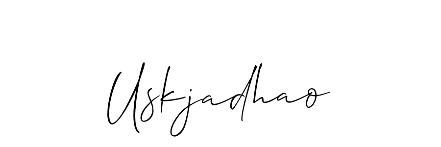 Here are the top 10 professional signature styles for the name Uskjadhao. These are the best autograph styles you can use for your name. Uskjadhao signature style 2 images and pictures png