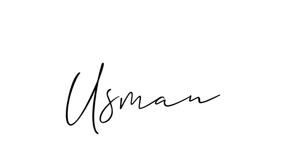 Use a signature maker to create a handwritten signature online. With this signature software, you can design (Allison_Script) your own signature for name Usman . Usman  signature style 2 images and pictures png