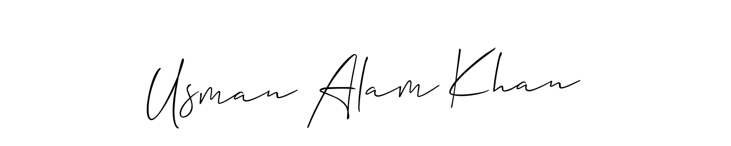 How to Draw Usman Alam Khan signature style? Allison_Script is a latest design signature styles for name Usman Alam Khan. Usman Alam Khan signature style 2 images and pictures png