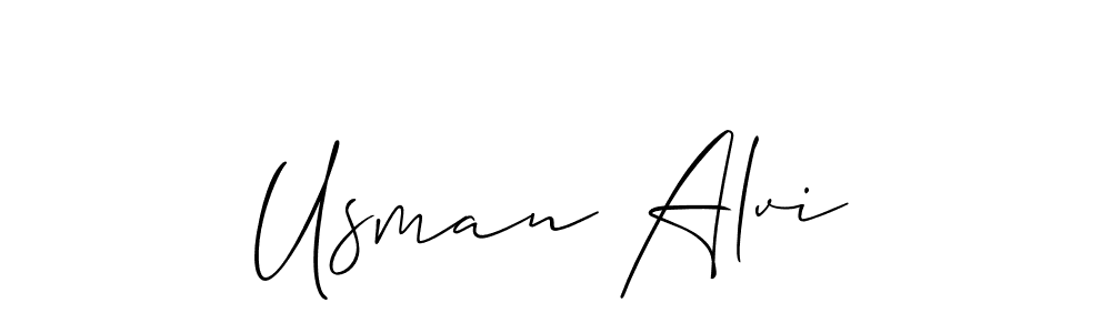 It looks lik you need a new signature style for name Usman Alvi. Design unique handwritten (Allison_Script) signature with our free signature maker in just a few clicks. Usman Alvi signature style 2 images and pictures png