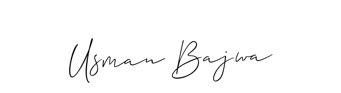 Also You can easily find your signature by using the search form. We will create Usman Bajwa name handwritten signature images for you free of cost using Allison_Script sign style. Usman Bajwa signature style 2 images and pictures png
