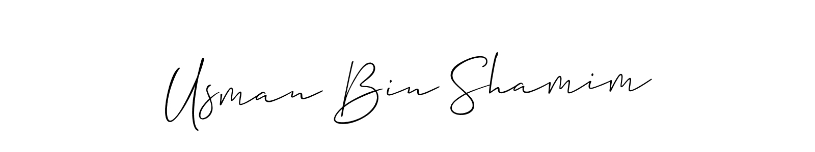 Best and Professional Signature Style for Usman Bin Shamim. Allison_Script Best Signature Style Collection. Usman Bin Shamim signature style 2 images and pictures png