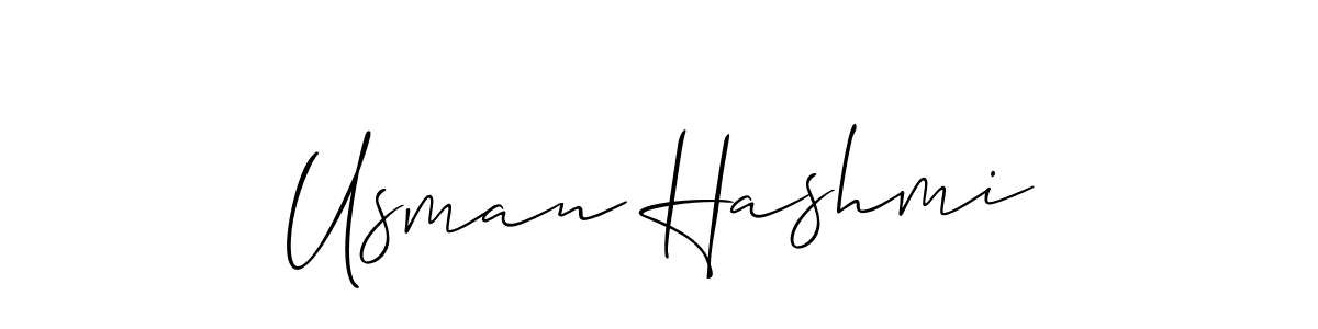 The best way (Allison_Script) to make a short signature is to pick only two or three words in your name. The name Usman Hashmi include a total of six letters. For converting this name. Usman Hashmi signature style 2 images and pictures png