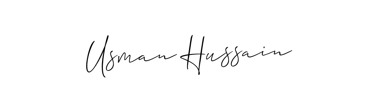 The best way (Allison_Script) to make a short signature is to pick only two or three words in your name. The name Usman Hussain include a total of six letters. For converting this name. Usman Hussain signature style 2 images and pictures png