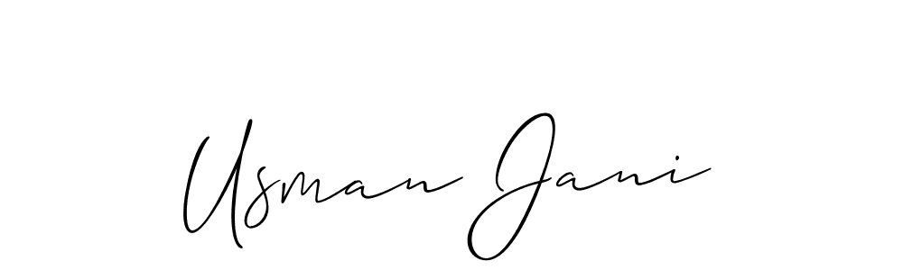 How to make Usman Jani signature? Allison_Script is a professional autograph style. Create handwritten signature for Usman Jani name. Usman Jani signature style 2 images and pictures png