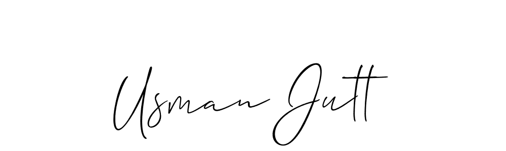 if you are searching for the best signature style for your name Usman Jutt. so please give up your signature search. here we have designed multiple signature styles  using Allison_Script. Usman Jutt signature style 2 images and pictures png