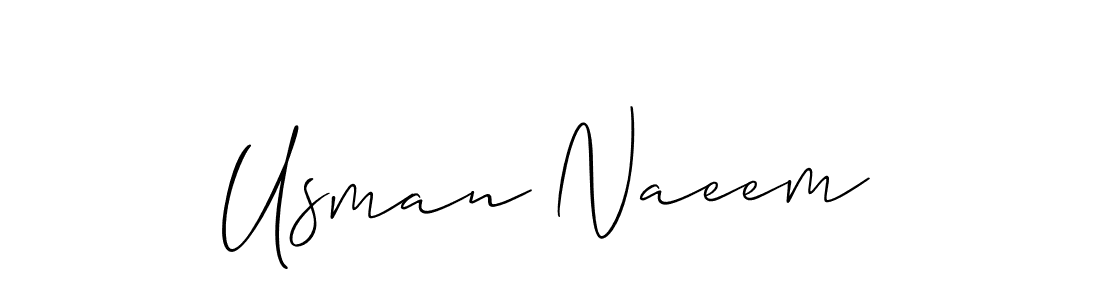 if you are searching for the best signature style for your name Usman Naeem. so please give up your signature search. here we have designed multiple signature styles  using Allison_Script. Usman Naeem signature style 2 images and pictures png