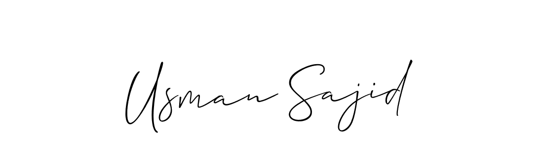 How to make Usman Sajid name signature. Use Allison_Script style for creating short signs online. This is the latest handwritten sign. Usman Sajid signature style 2 images and pictures png