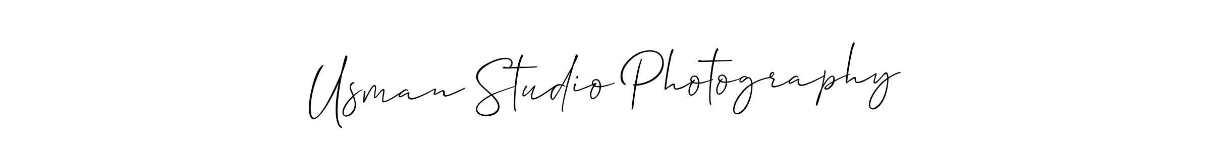 Use a signature maker to create a handwritten signature online. With this signature software, you can design (Allison_Script) your own signature for name Usman Studio Photography. Usman Studio Photography signature style 2 images and pictures png