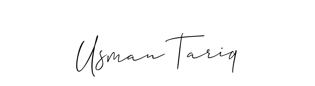 Use a signature maker to create a handwritten signature online. With this signature software, you can design (Allison_Script) your own signature for name Usman Tariq. Usman Tariq signature style 2 images and pictures png