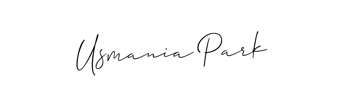 You should practise on your own different ways (Allison_Script) to write your name (Usmania Park) in signature. don't let someone else do it for you. Usmania Park signature style 2 images and pictures png