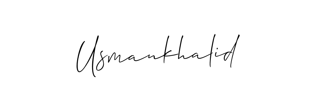 How to make Usmankhalid signature? Allison_Script is a professional autograph style. Create handwritten signature for Usmankhalid name. Usmankhalid signature style 2 images and pictures png