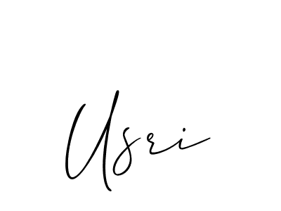 You should practise on your own different ways (Allison_Script) to write your name (Usri) in signature. don't let someone else do it for you. Usri signature style 2 images and pictures png