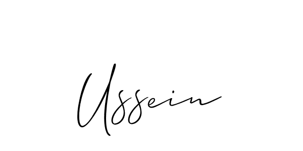 Make a beautiful signature design for name Ussein. With this signature (Allison_Script) style, you can create a handwritten signature for free. Ussein signature style 2 images and pictures png