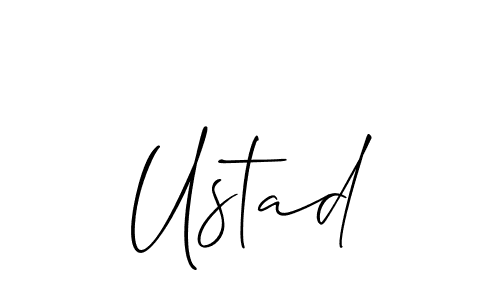 You should practise on your own different ways (Allison_Script) to write your name (Ustad) in signature. don't let someone else do it for you. Ustad signature style 2 images and pictures png