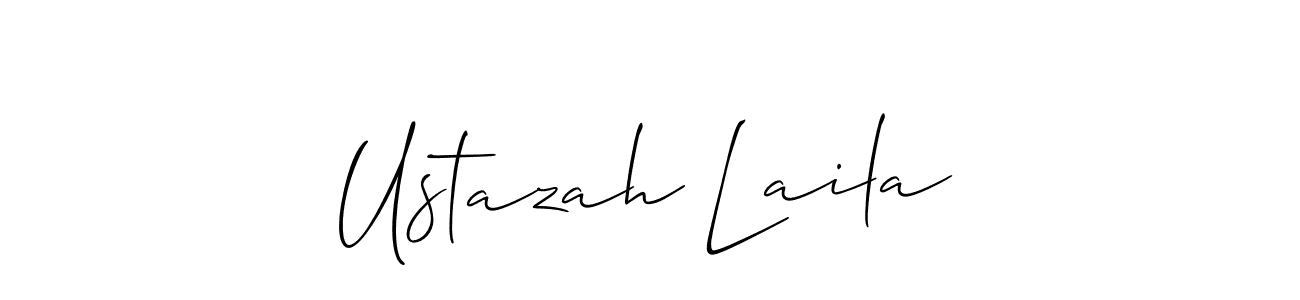 It looks lik you need a new signature style for name Ustazah Laila. Design unique handwritten (Allison_Script) signature with our free signature maker in just a few clicks. Ustazah Laila signature style 2 images and pictures png