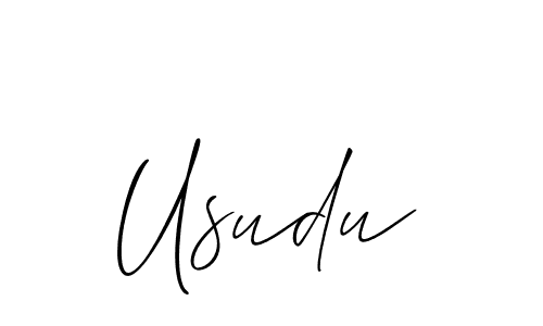 if you are searching for the best signature style for your name Usudu. so please give up your signature search. here we have designed multiple signature styles  using Allison_Script. Usudu signature style 2 images and pictures png
